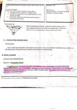Feasibility Study - Studocu