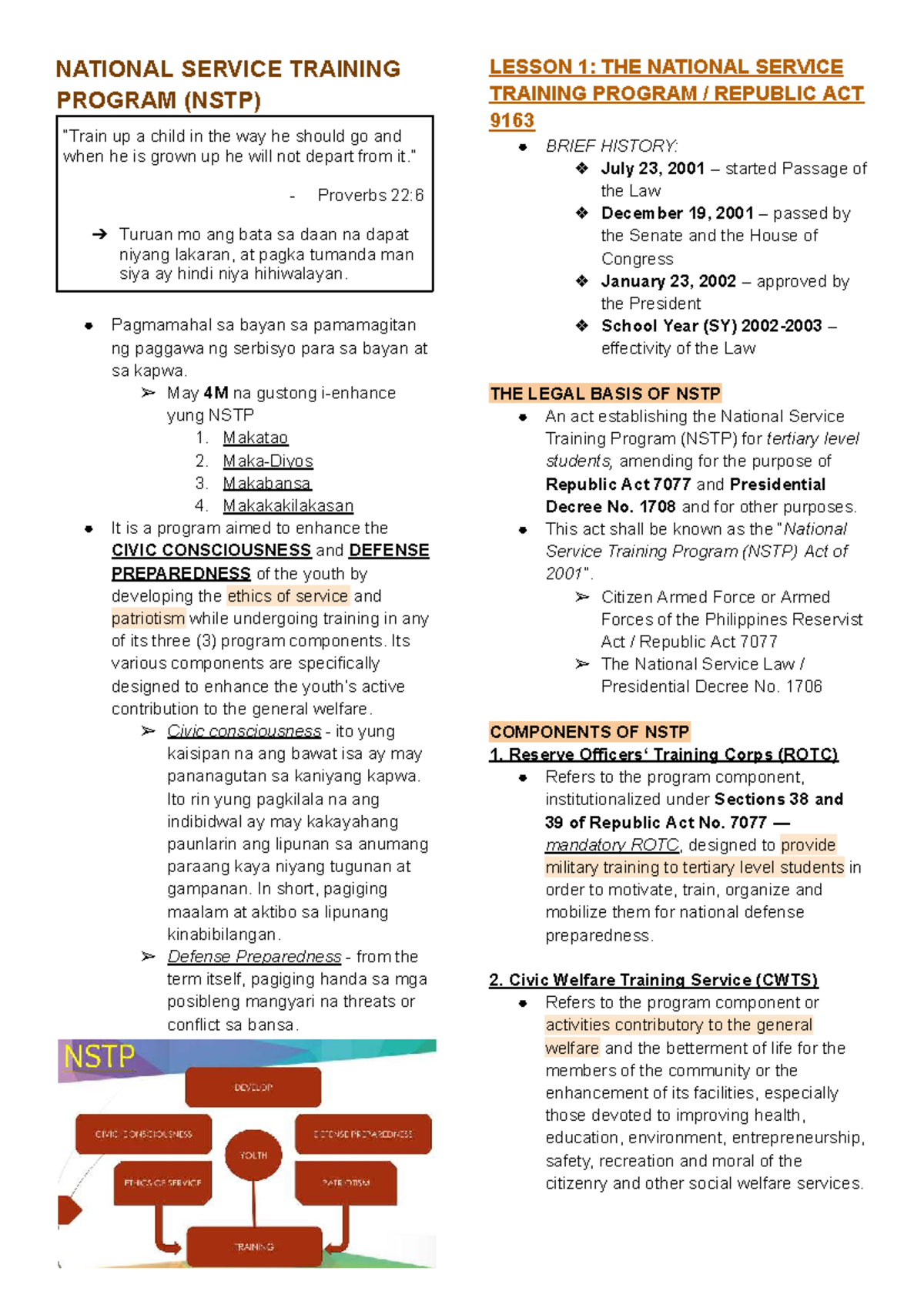Digital Notes - NSTP: Understanding the National Service Training ...