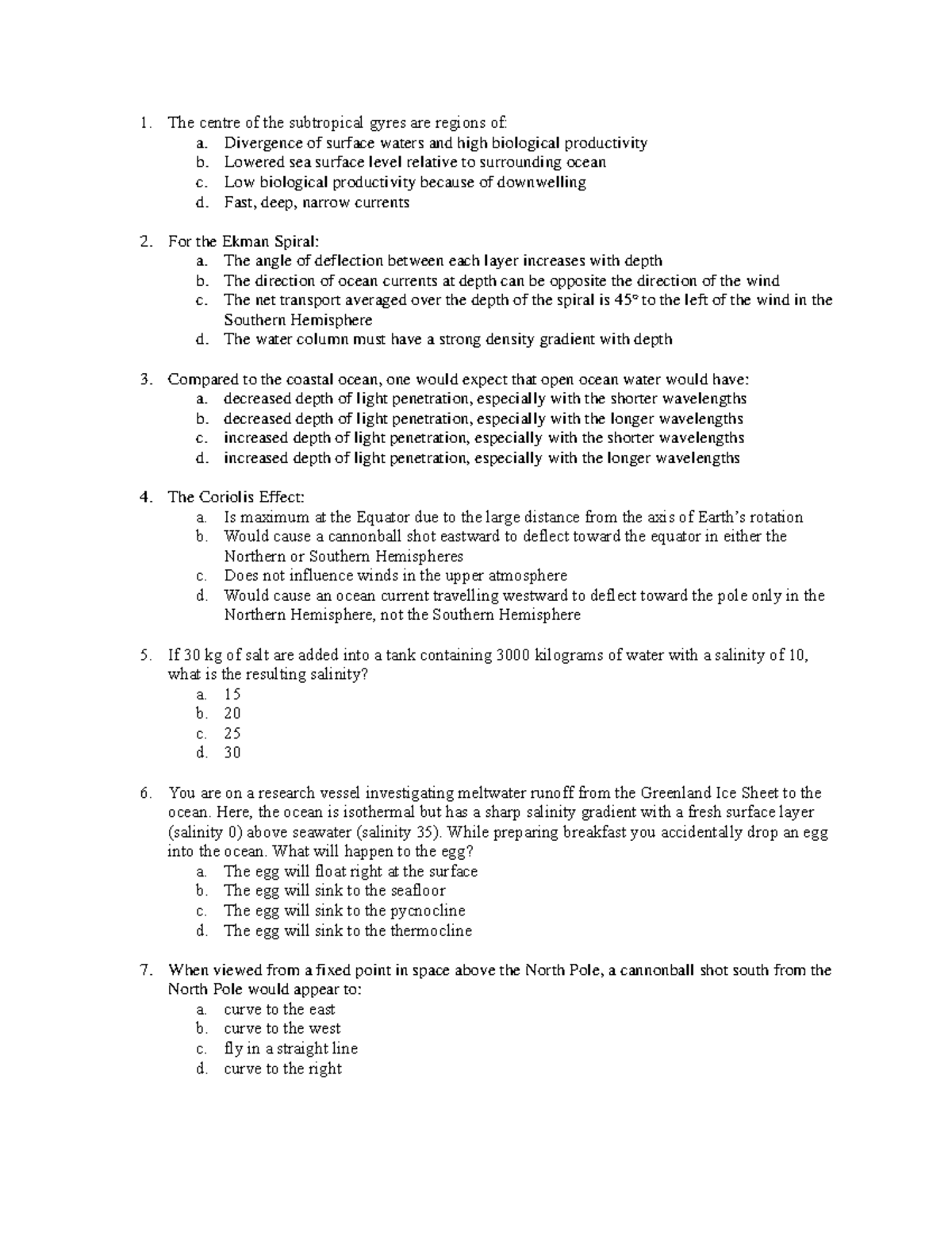 EAS212 2024 Midterm 1 Practice Questions and Concepts - Studocu