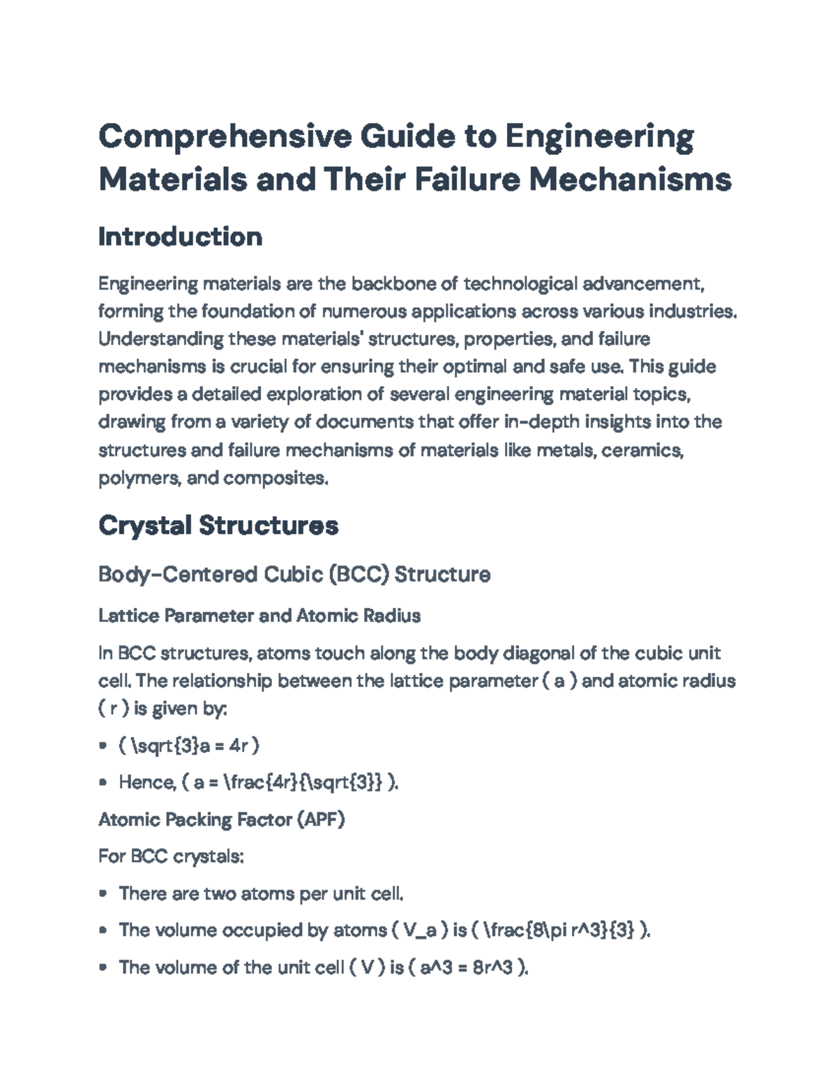 Comprehensive Guide to Engineering Materials and Failure Mechanisms ...