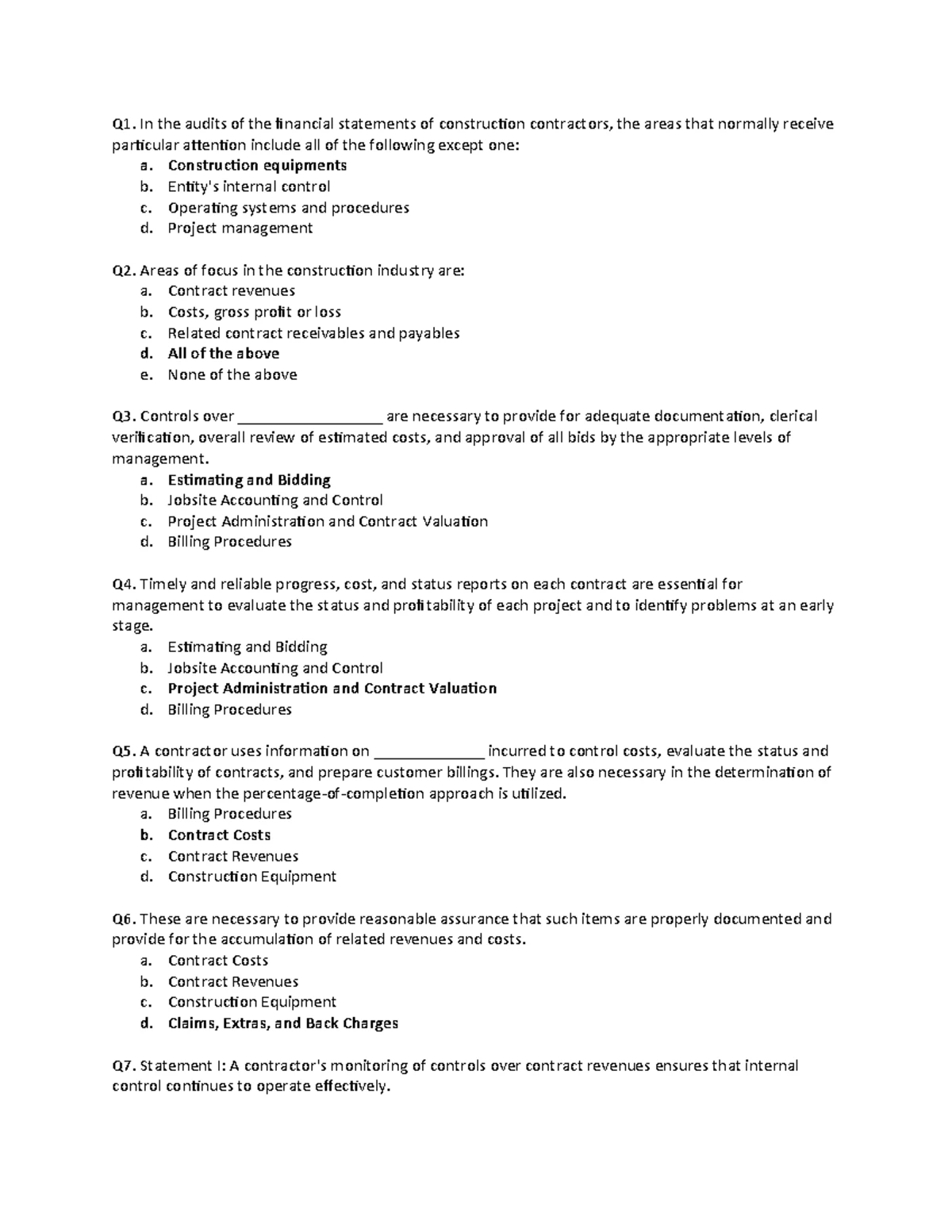 CPA 101: Auditing Final Exam Set B Review Notes - Studocu