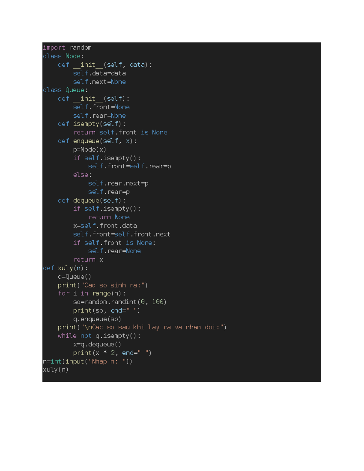 queue bài tập lớp - import random class Node: def init(self, data ...