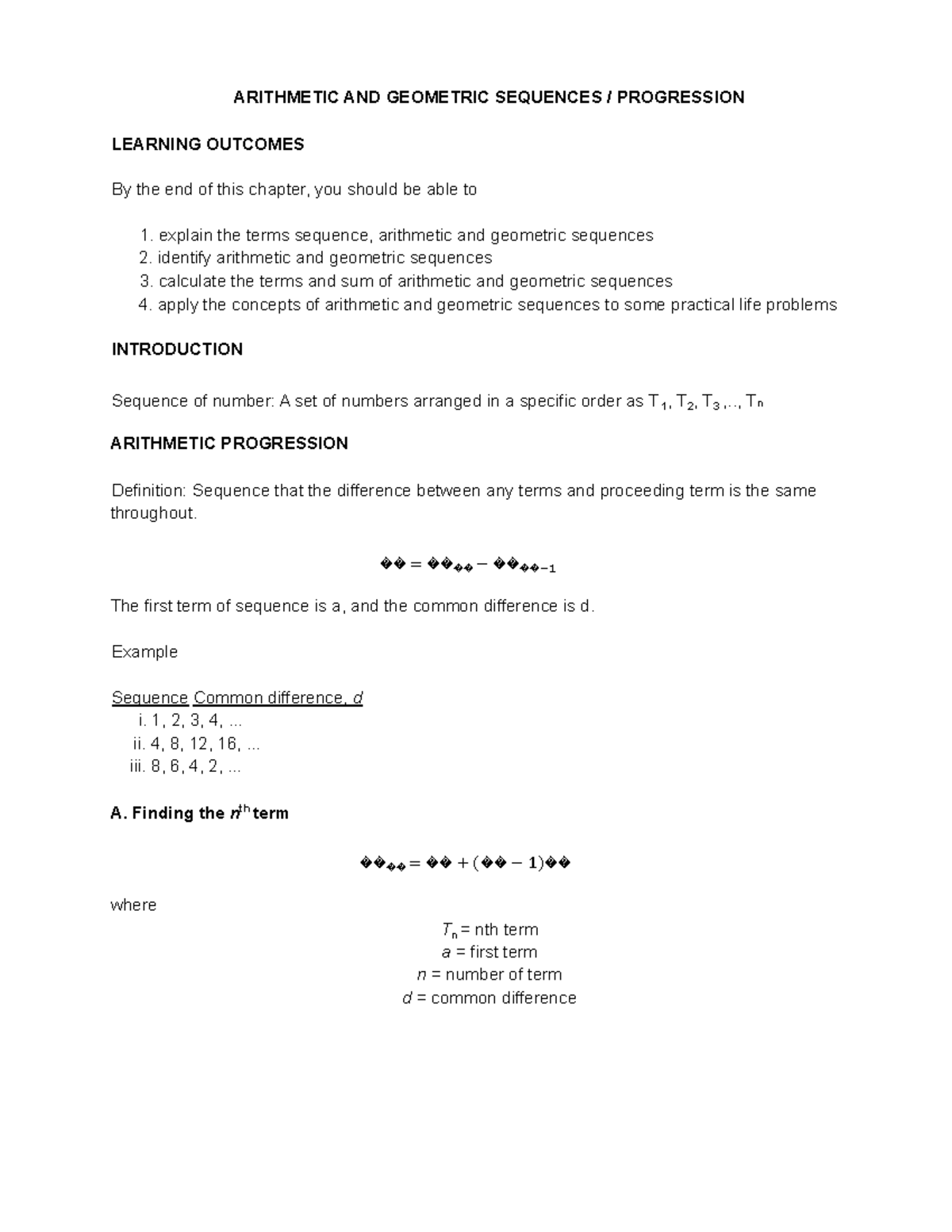 Arithmetic & Geometric Sequences: Concepts & Problem Solutions (NMY ...