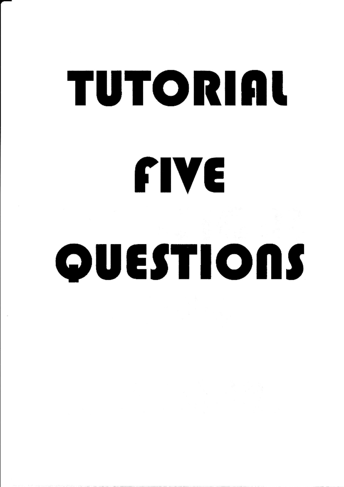 Tutorial 5 - Questions and Binomial Theorem Final Answers (Textbook ...
