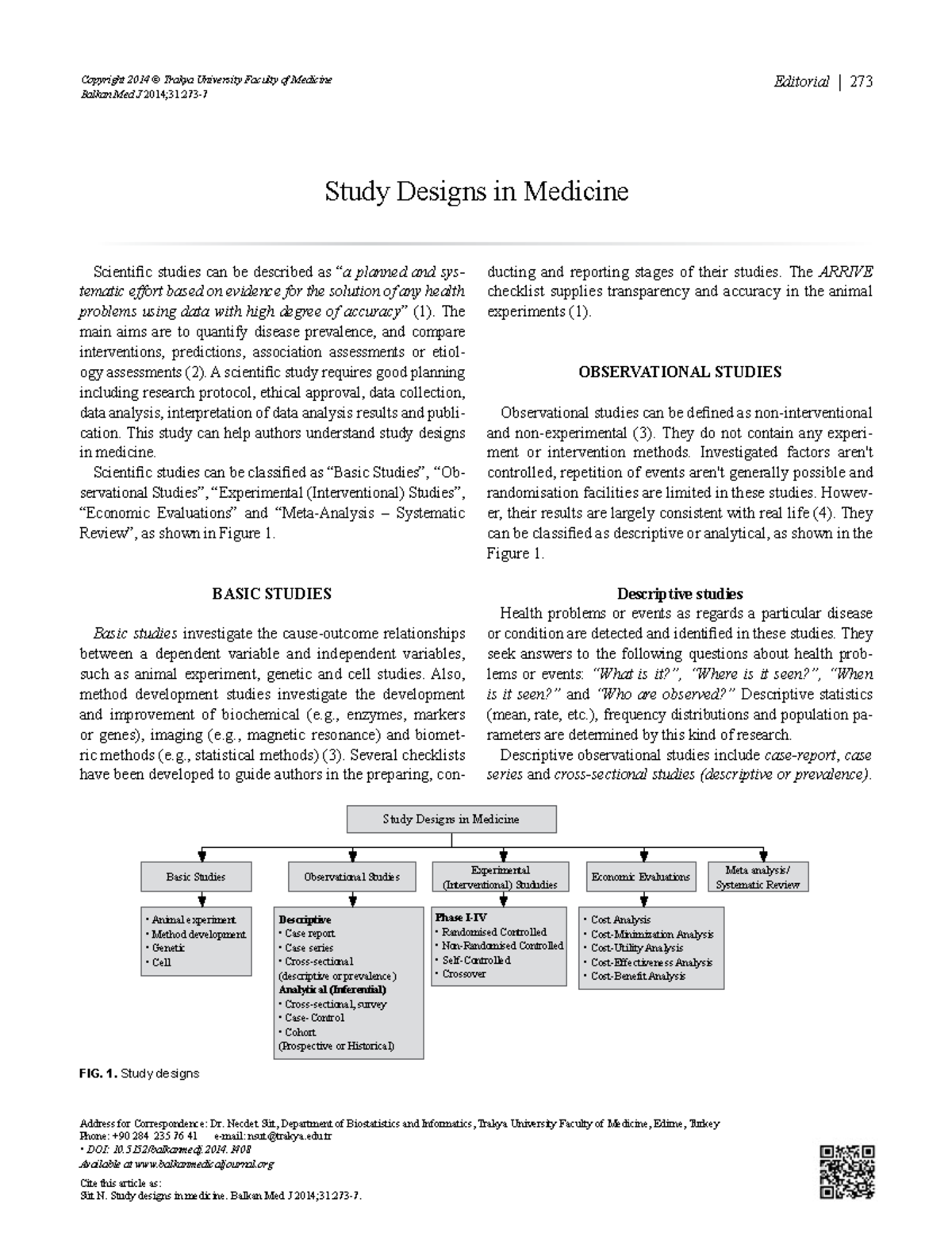 Study Designs in Medicine: A Comprehensive Overview (BALK 273) - Studocu