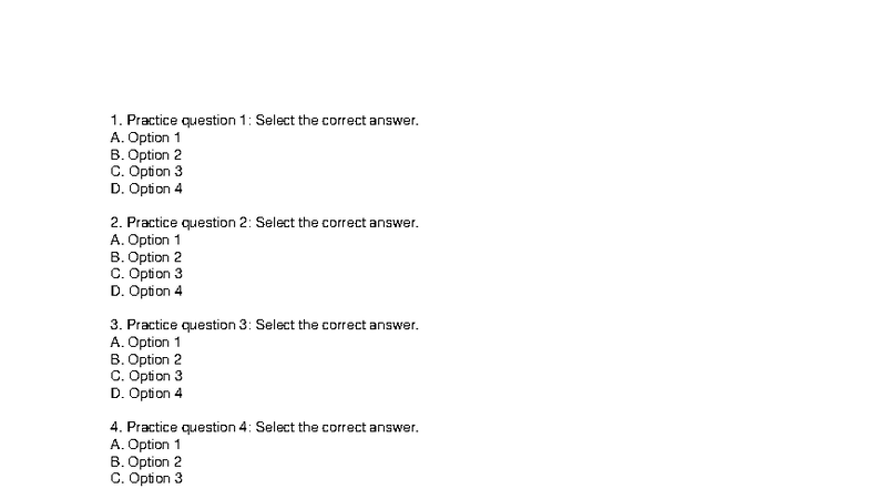 100 Question Practice Test: Answer Selection Guide - Studocu