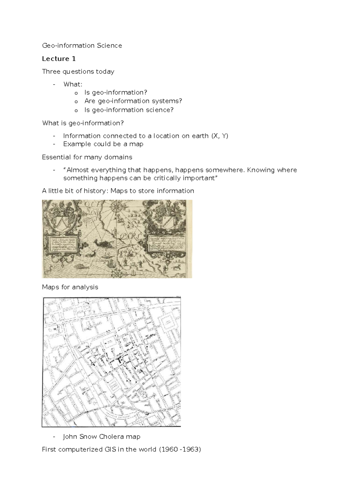 Geo-information Science (GIS) Lecture 1: Introduction to Geo-Data and ...