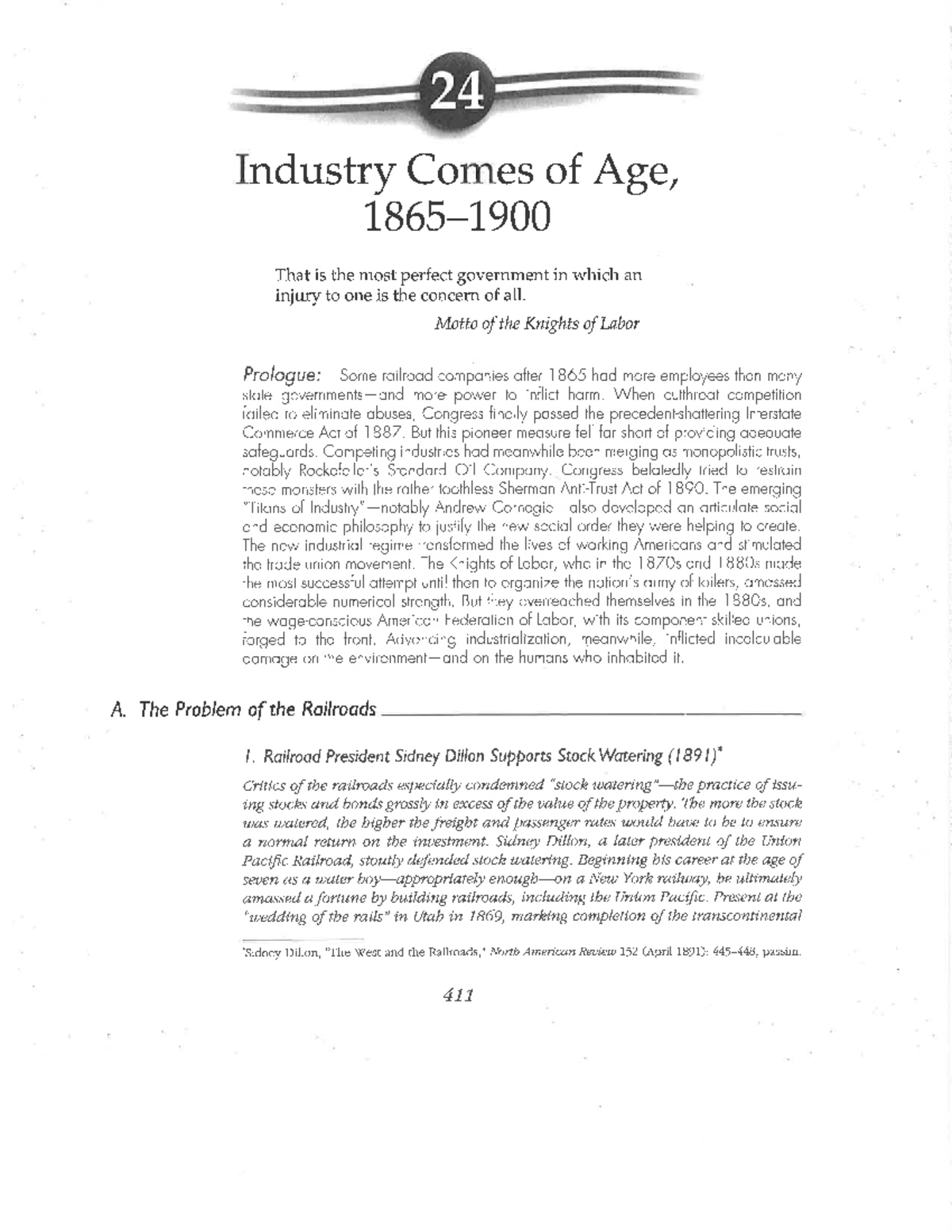AS 24 Industry Comes of Age: The Rise of Labor and Capital - Studocu