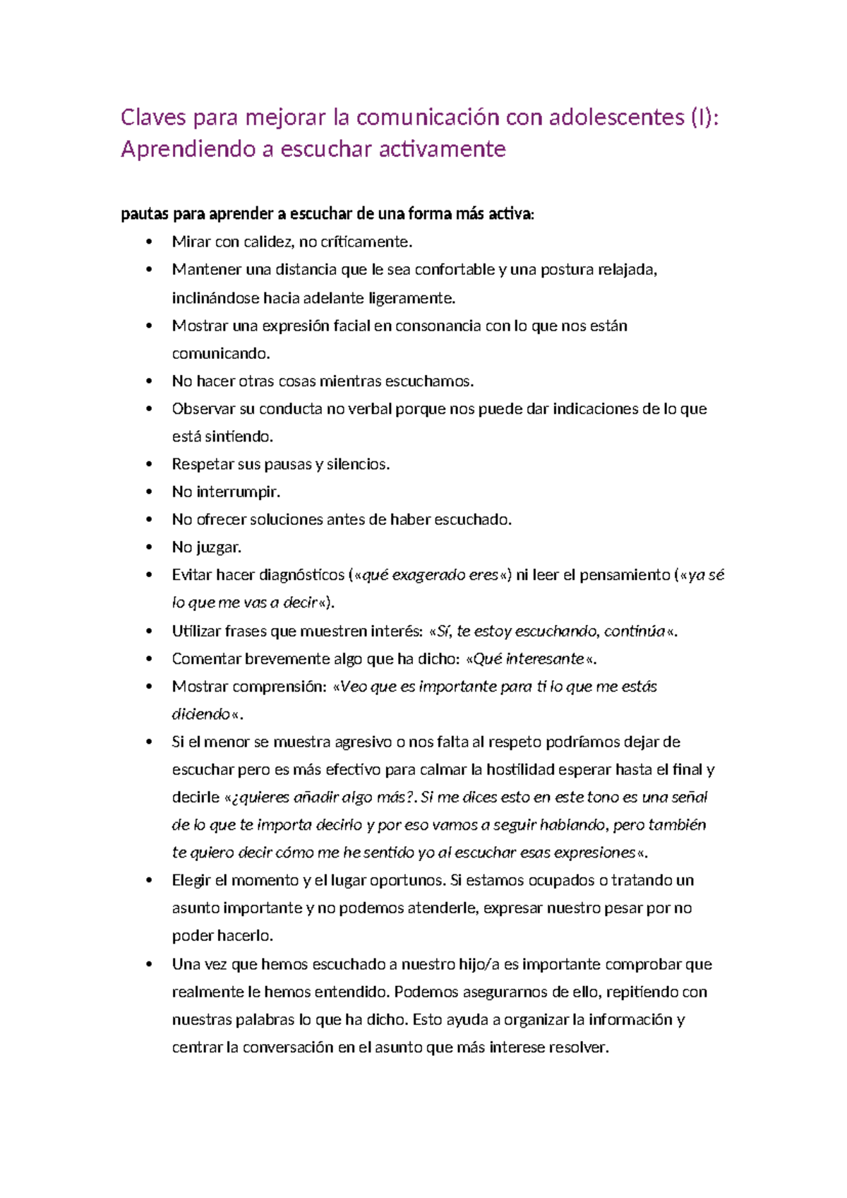 Mejorar la Comunicación con Adolescentes: Estrategias y Claves (I y II ...