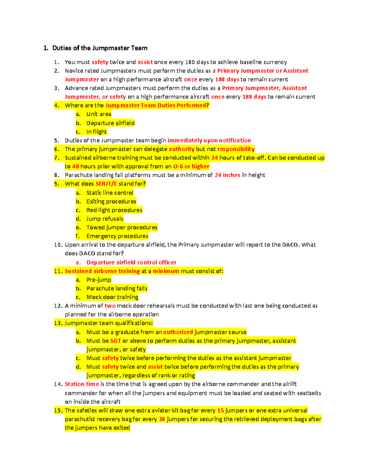 Training Guide for In-Flight Rigging & Jumpmaster Duties (C-130/C-17 ...