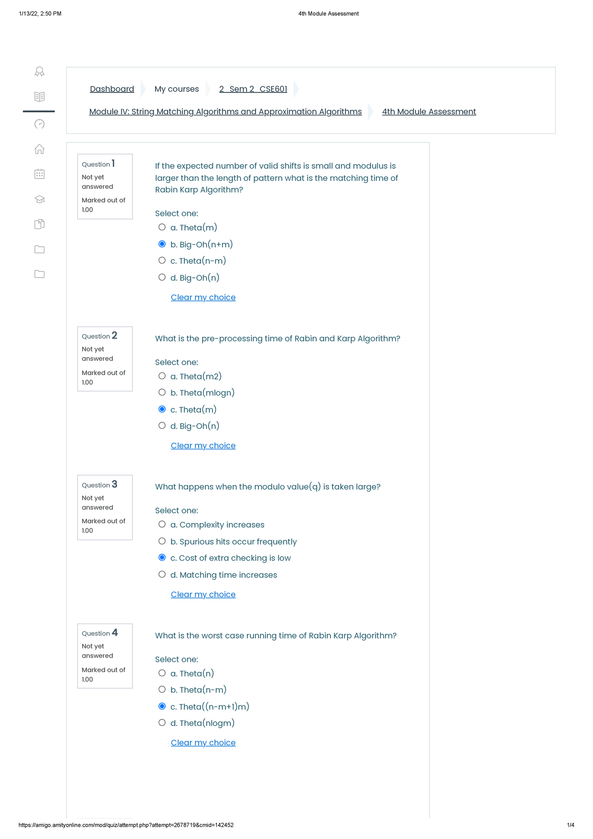 4th Module Assessment - Dashboard My courses 2_Sem 2_CSE Module IV ...