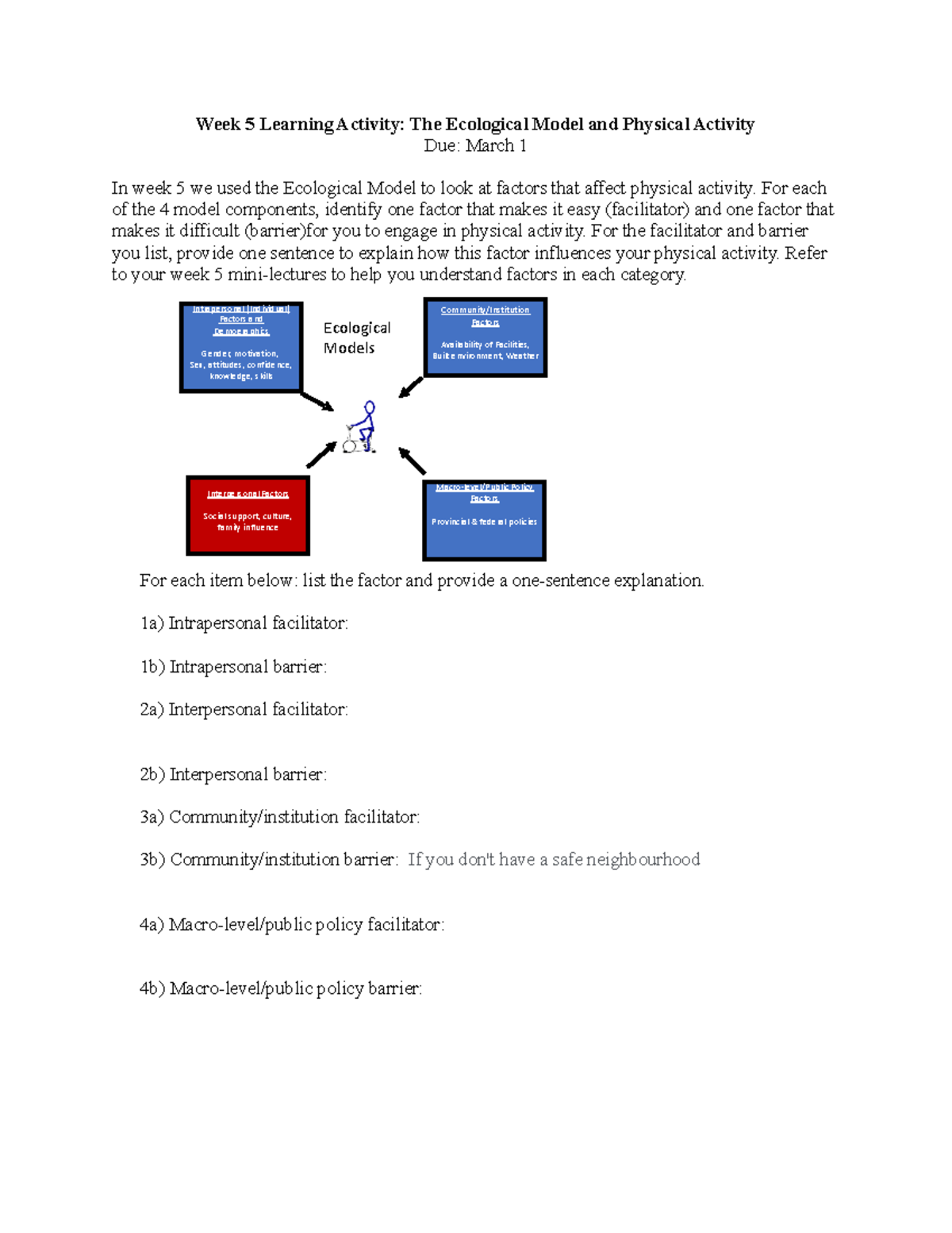 Week 5 notes - learning activity - Week 5 Learning Activity: The ...