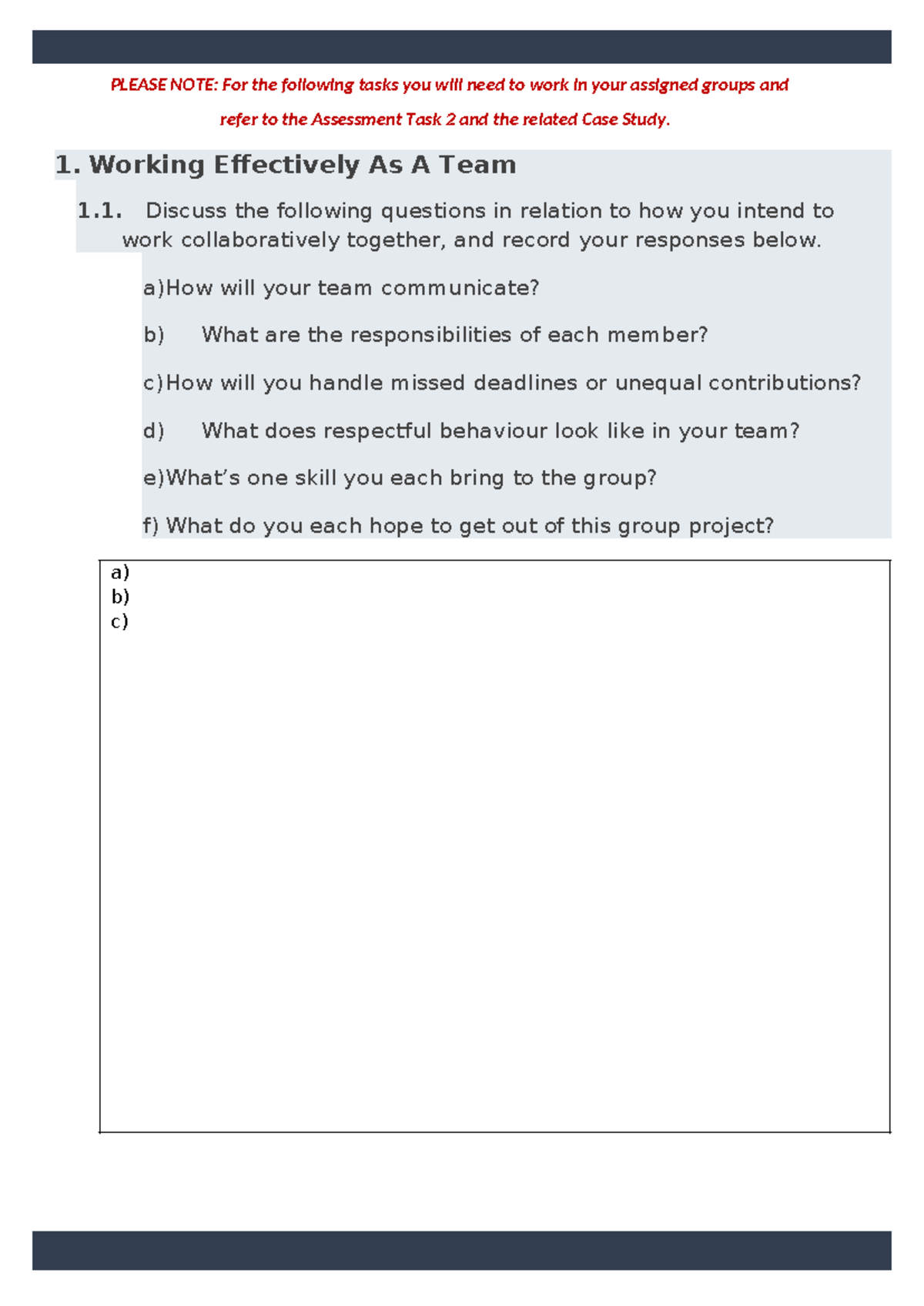 Week 1 Group Project Workbook (ICT115) on Systems Design - Studocu