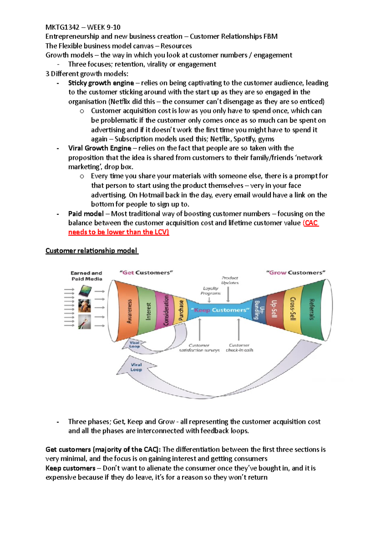 Week 9 - 11 FBM - Week 9-11 Notes - Entrepreneurship and new business ...