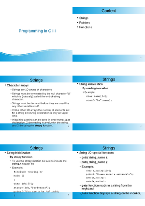 Programming in C - Basics, Data Types, and Environment Setup - Studocu