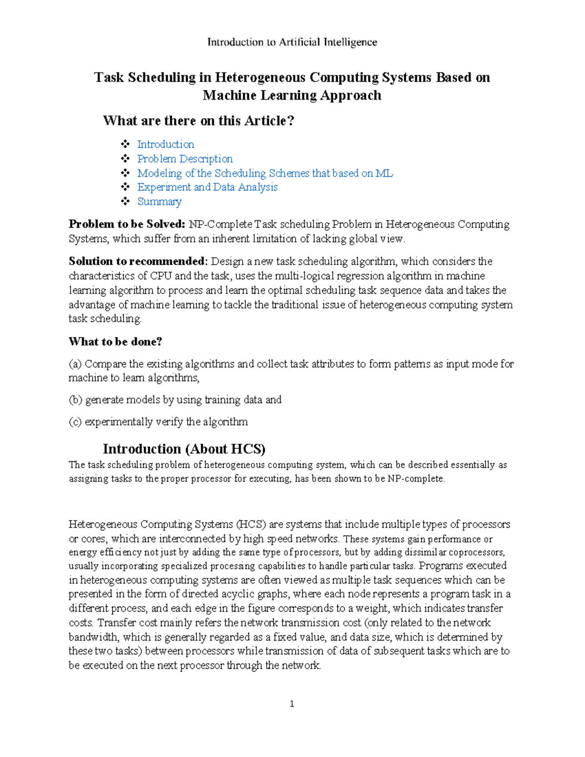Task Scheduling in Heterogeneous Computing Systems: A Machine Learning ...