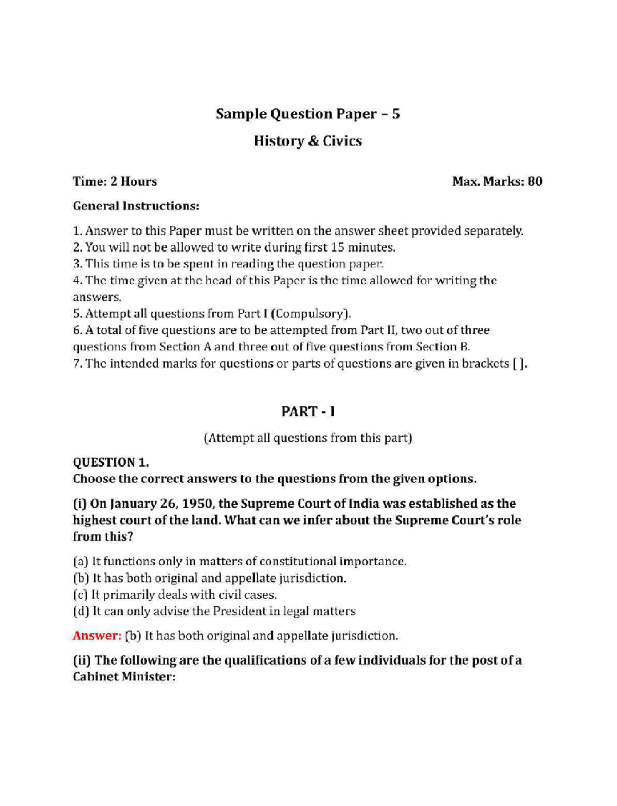 History 5 - Important Questions for Exam Preparation - Studocu