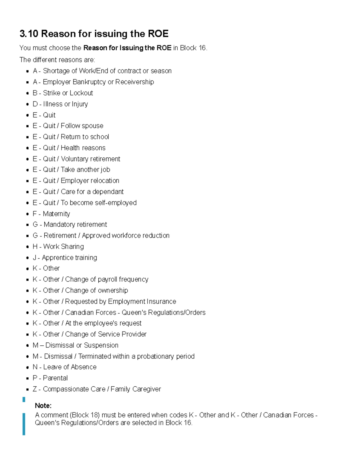 Reasons for Issuing ROE - Lecture Notes - Studocu