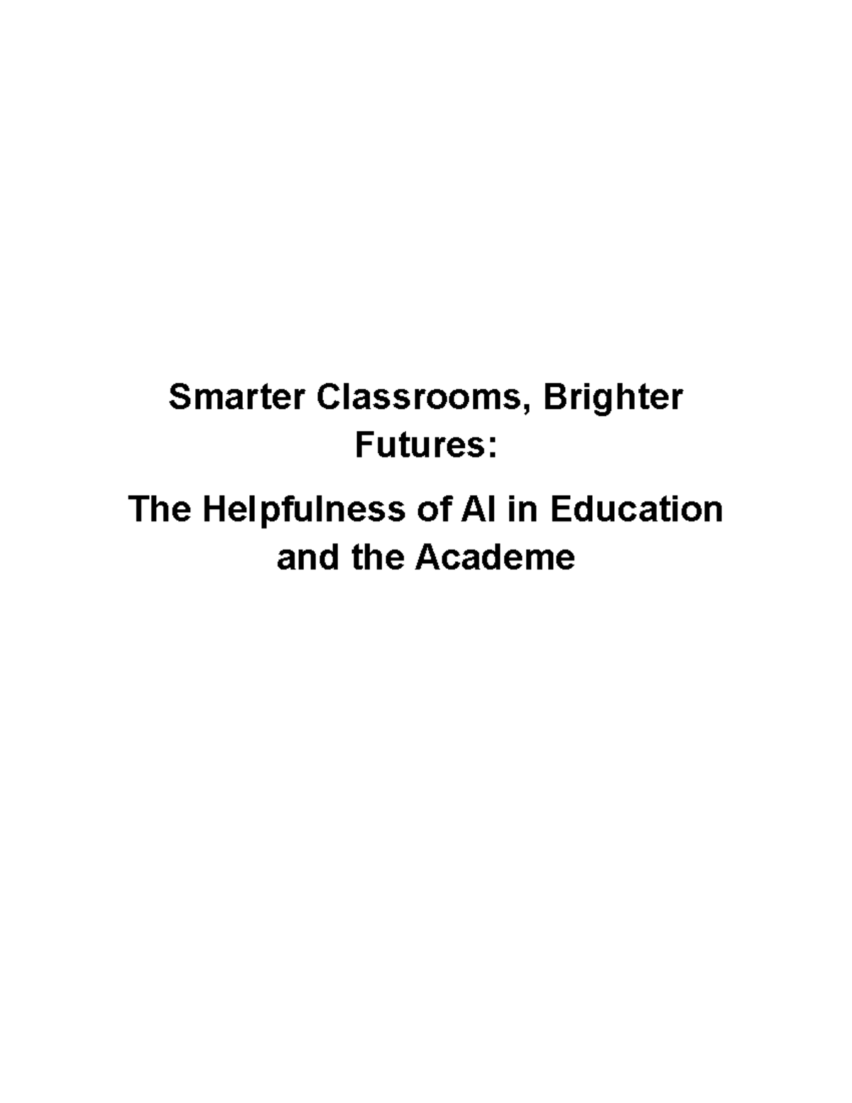 AI in Education: Transforming Learning & Teaching for the Future - Studocu