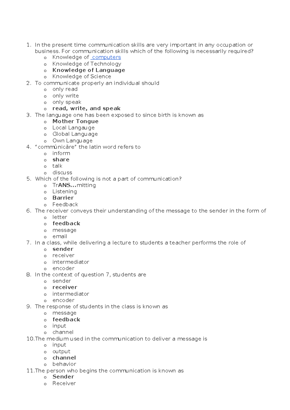 Class 10 IT 402 MCQs: Self Management Skills & Communication Skills ...