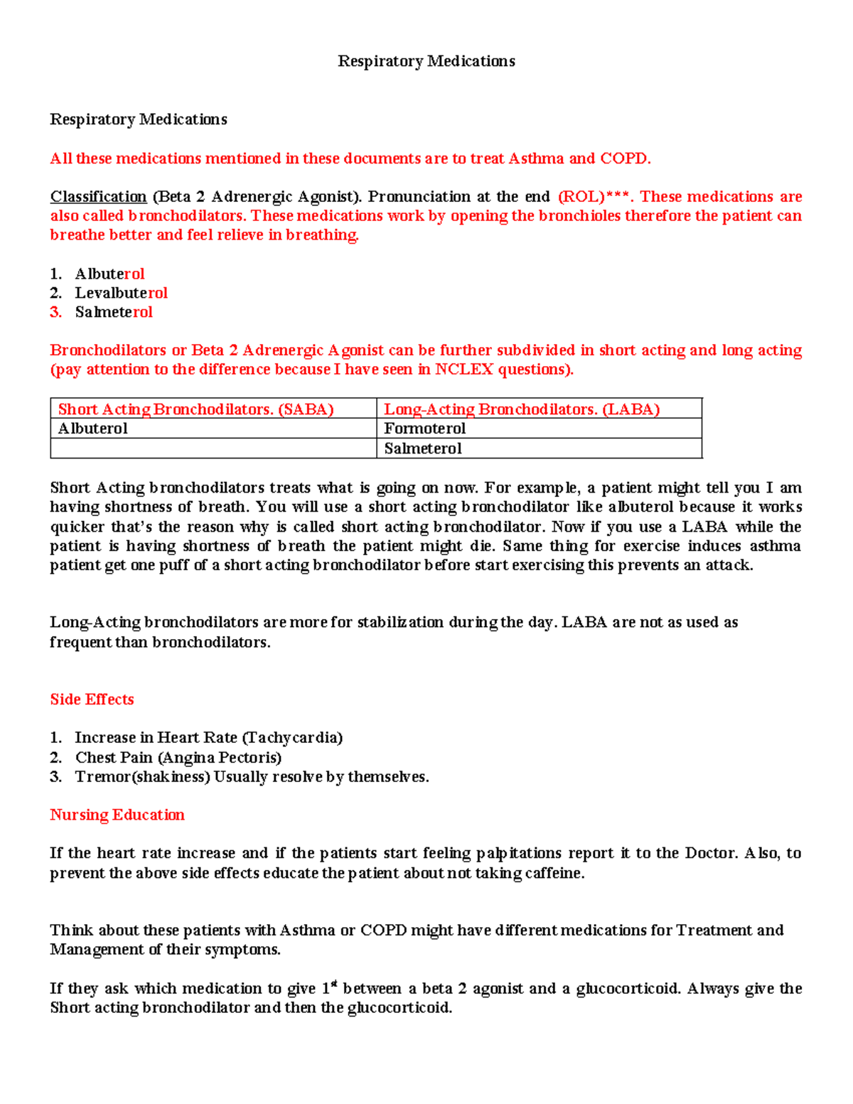 Respiratory Pharmacology 3: Medications for Asthma & COPD Management ...