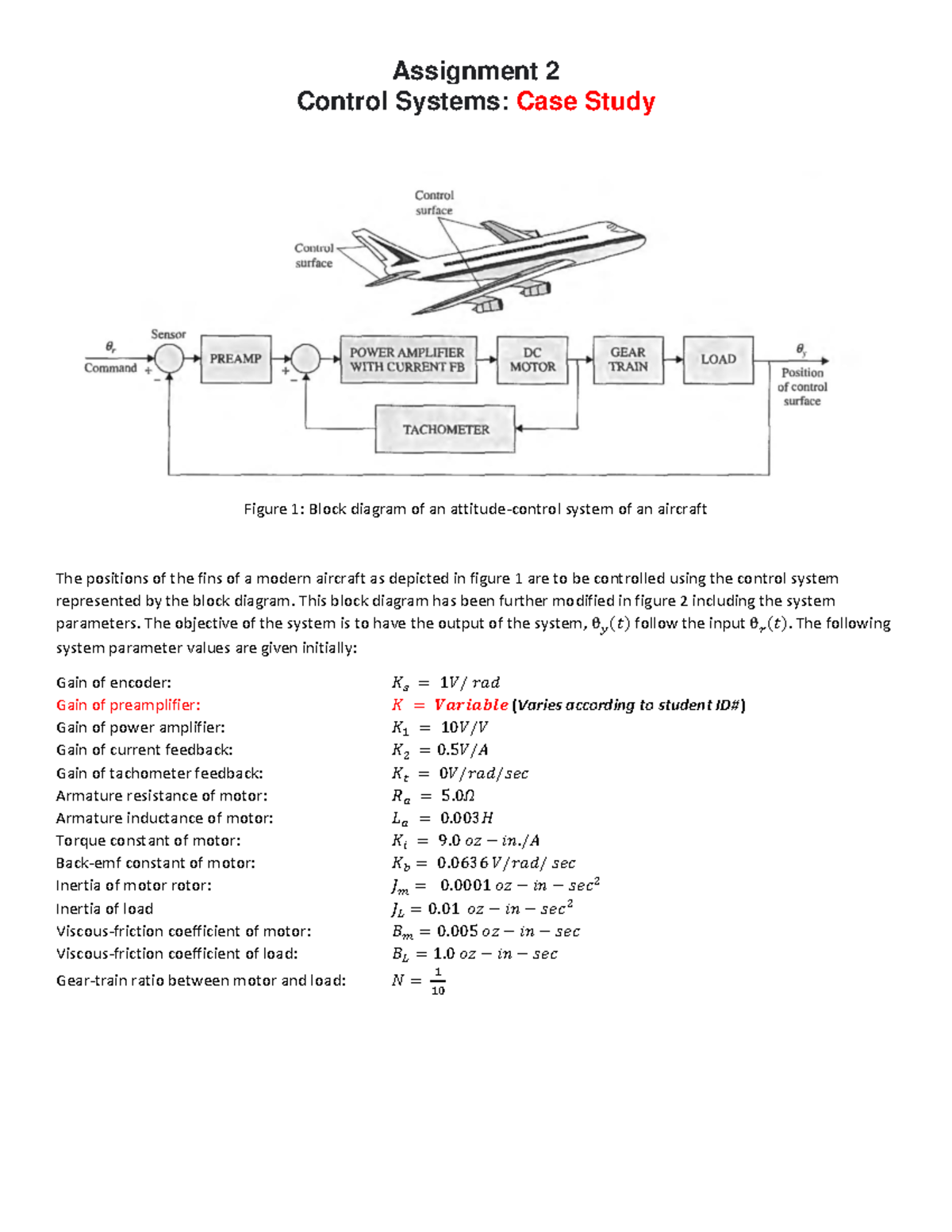 Summer 2024 EEE305 Assignment 2 with deadline - Assignment 2 Control ...