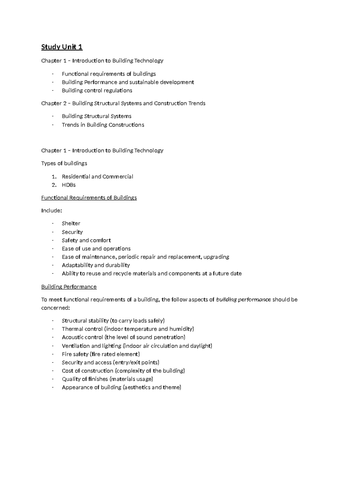 Chapter 1 and 2 - Intro to Building Tech, Bdg Structual Sys and ...