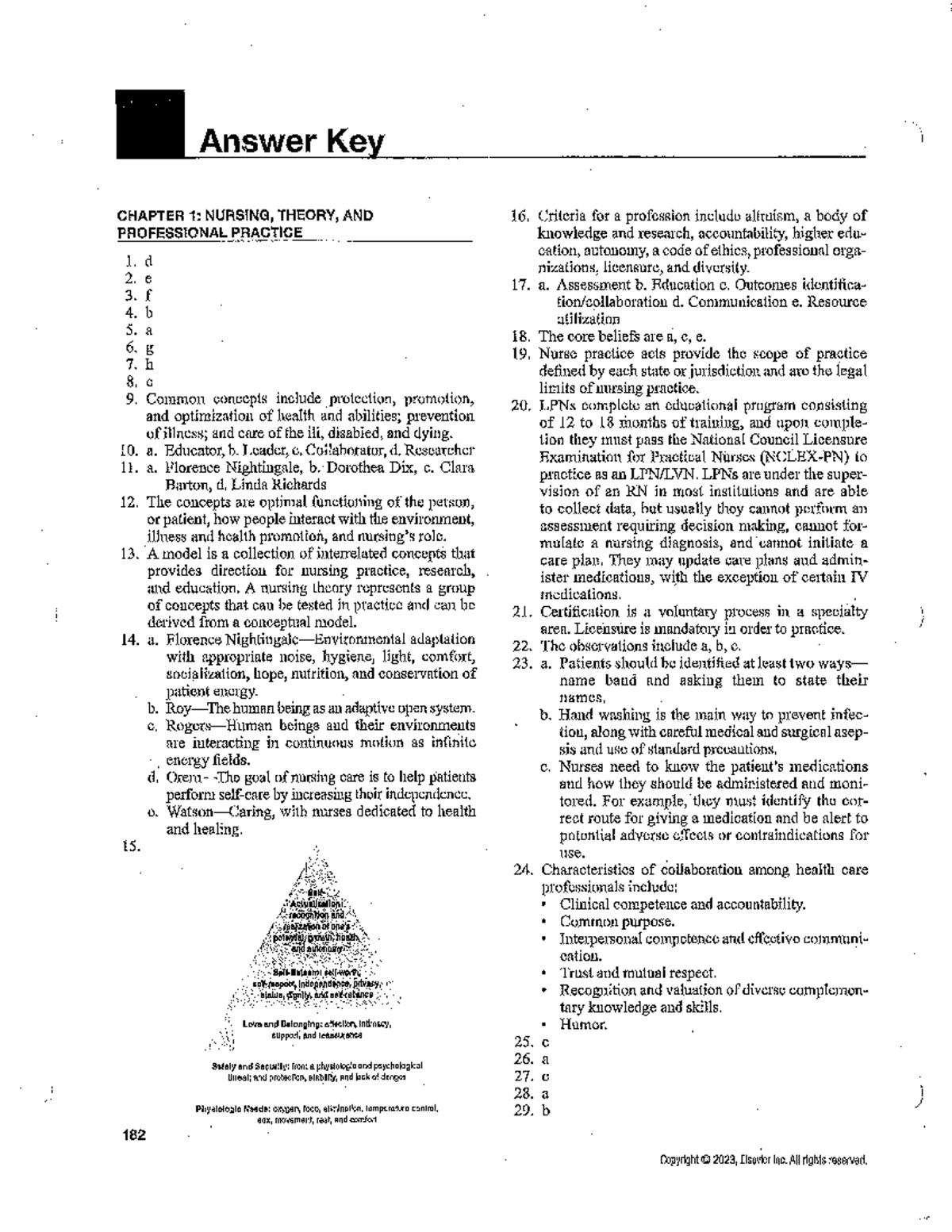 Midterm Study Guide for BIO101: Key Concepts and Topics - Answer Key ...