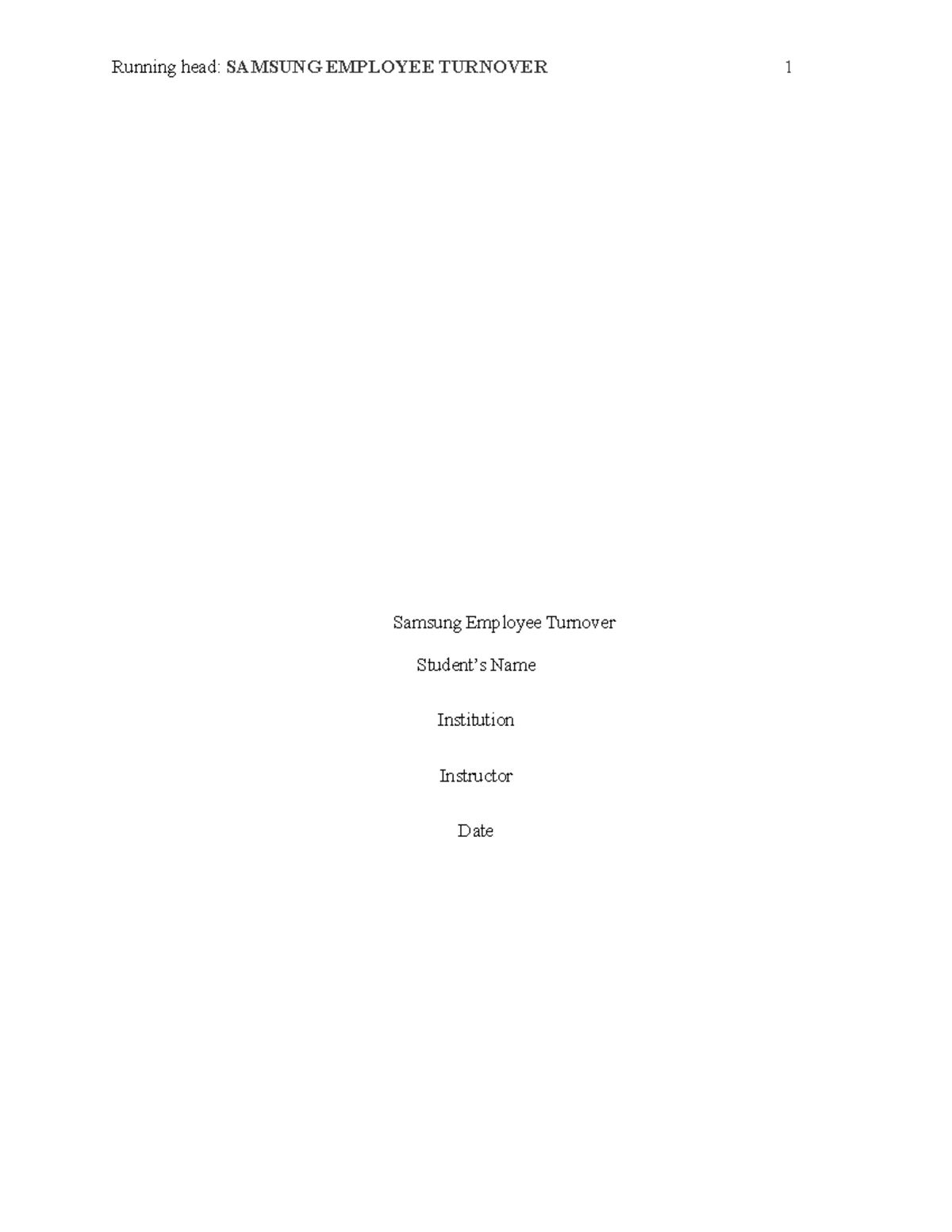 Samsung Employee Turnover: Analysis & Retention Strategies - Studocu