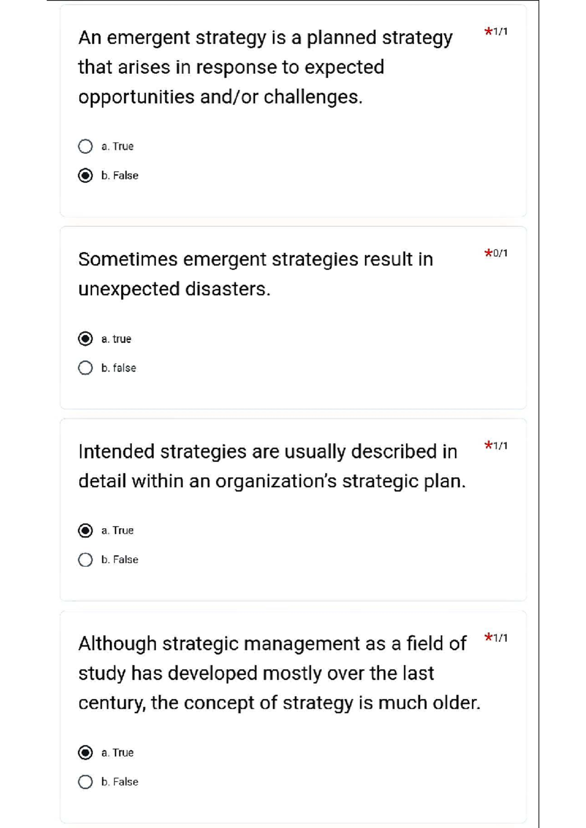 Stratman-Q1 - Quiz Notes on Strategic Management Principles - Studocu