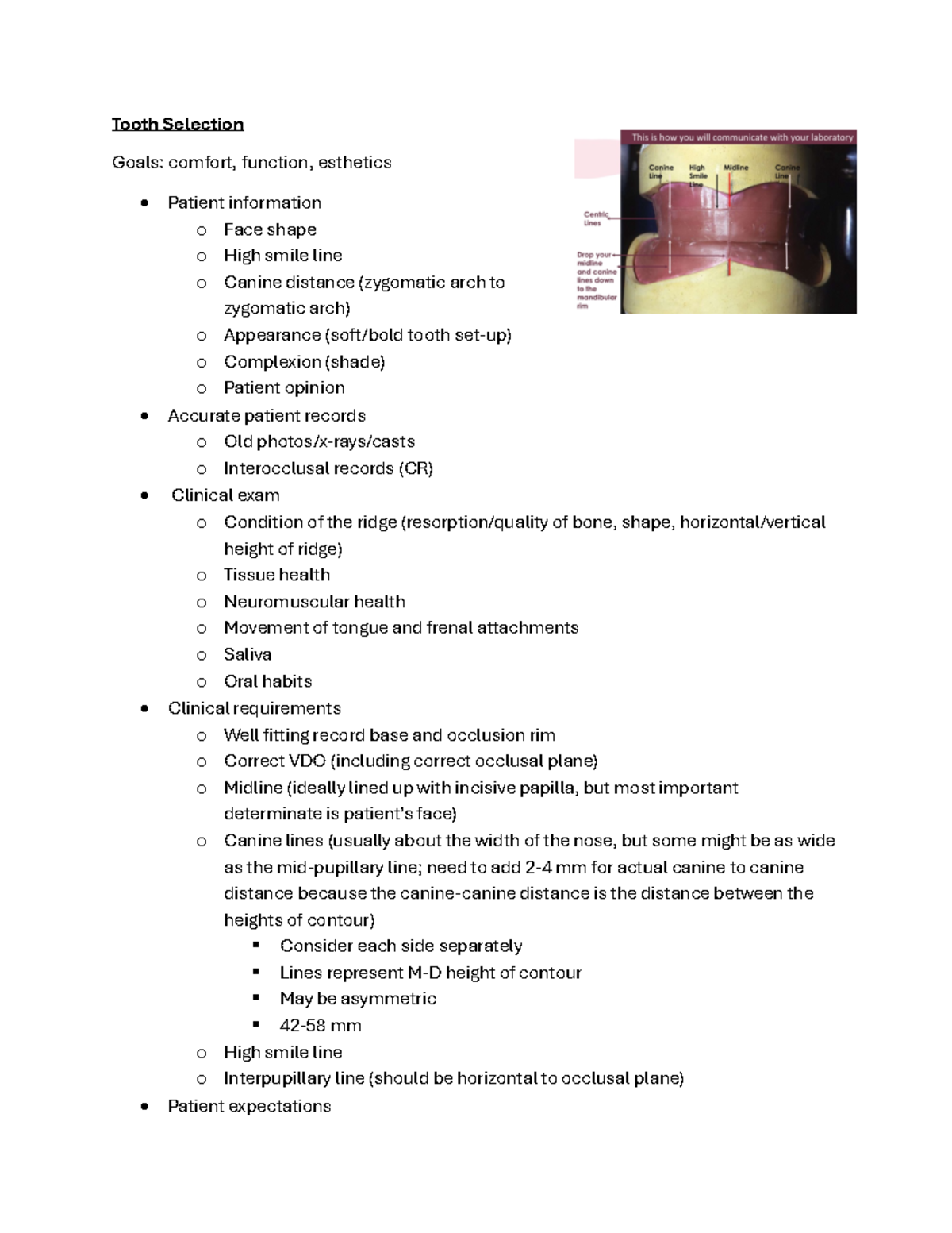 Tooth Selection and Denture Fabrication Guidelines for Clinical ...