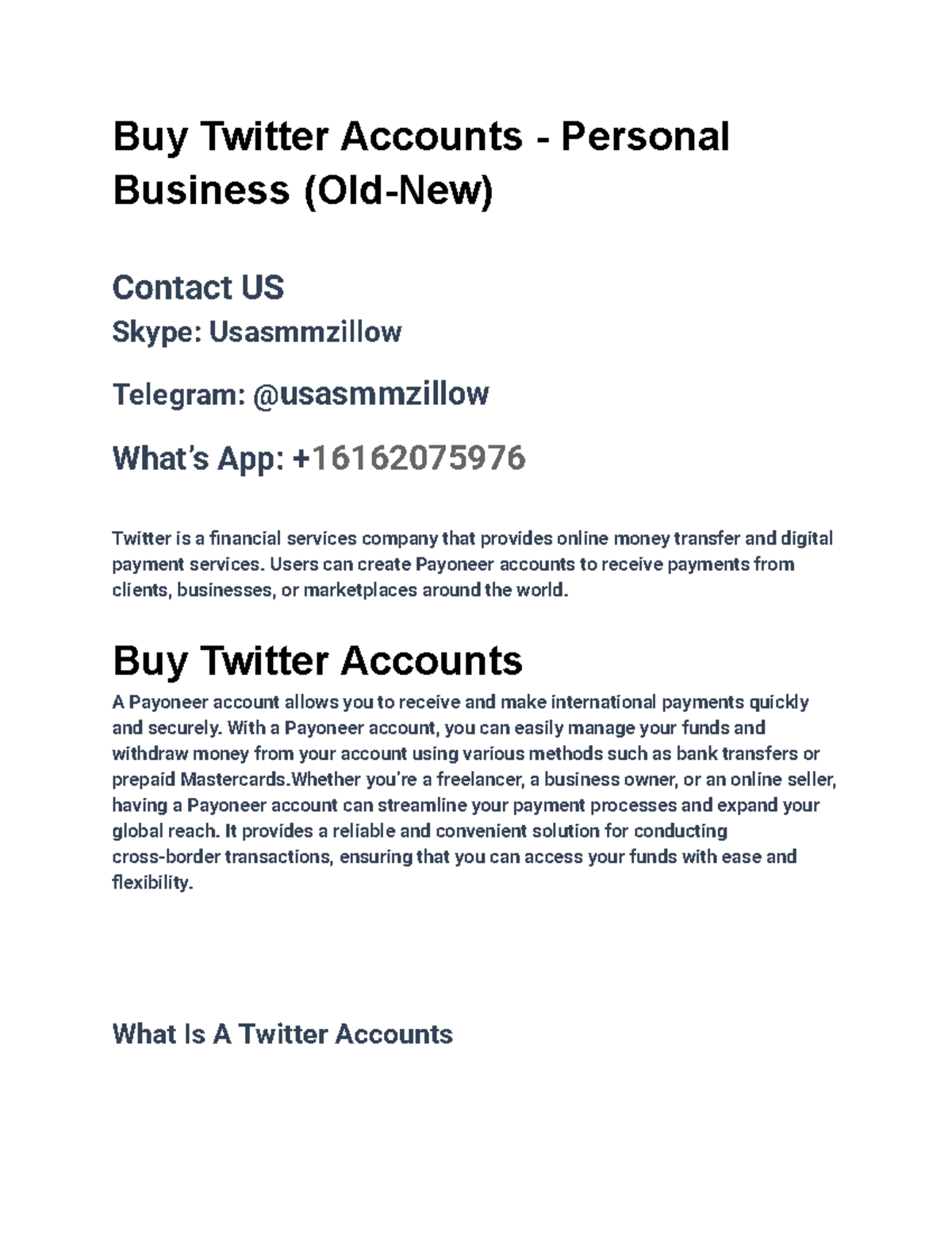 Buy Twitter Accounts - Personal Business (Old-New) - Buy Twitter ...