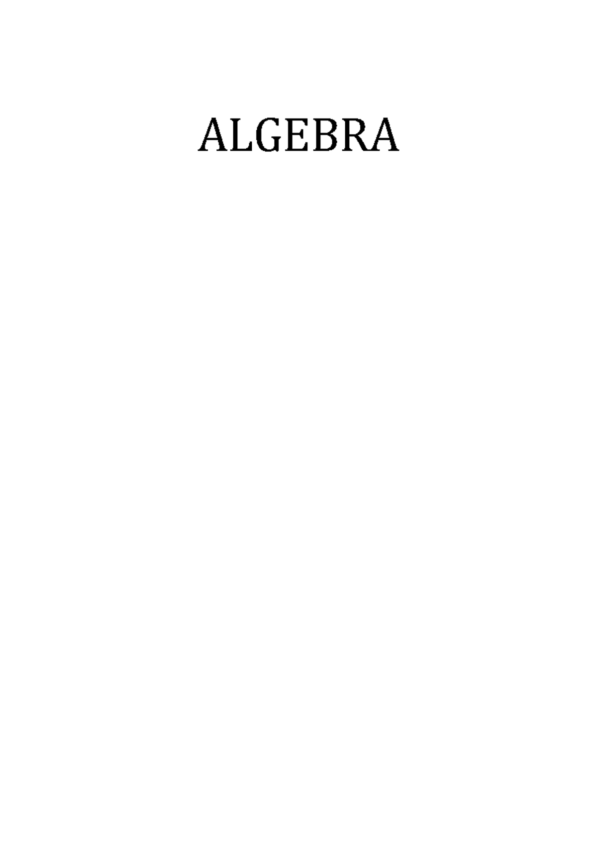 ALGEBRA 101: Comprehensive Study Guide for Final Exam - Studocu