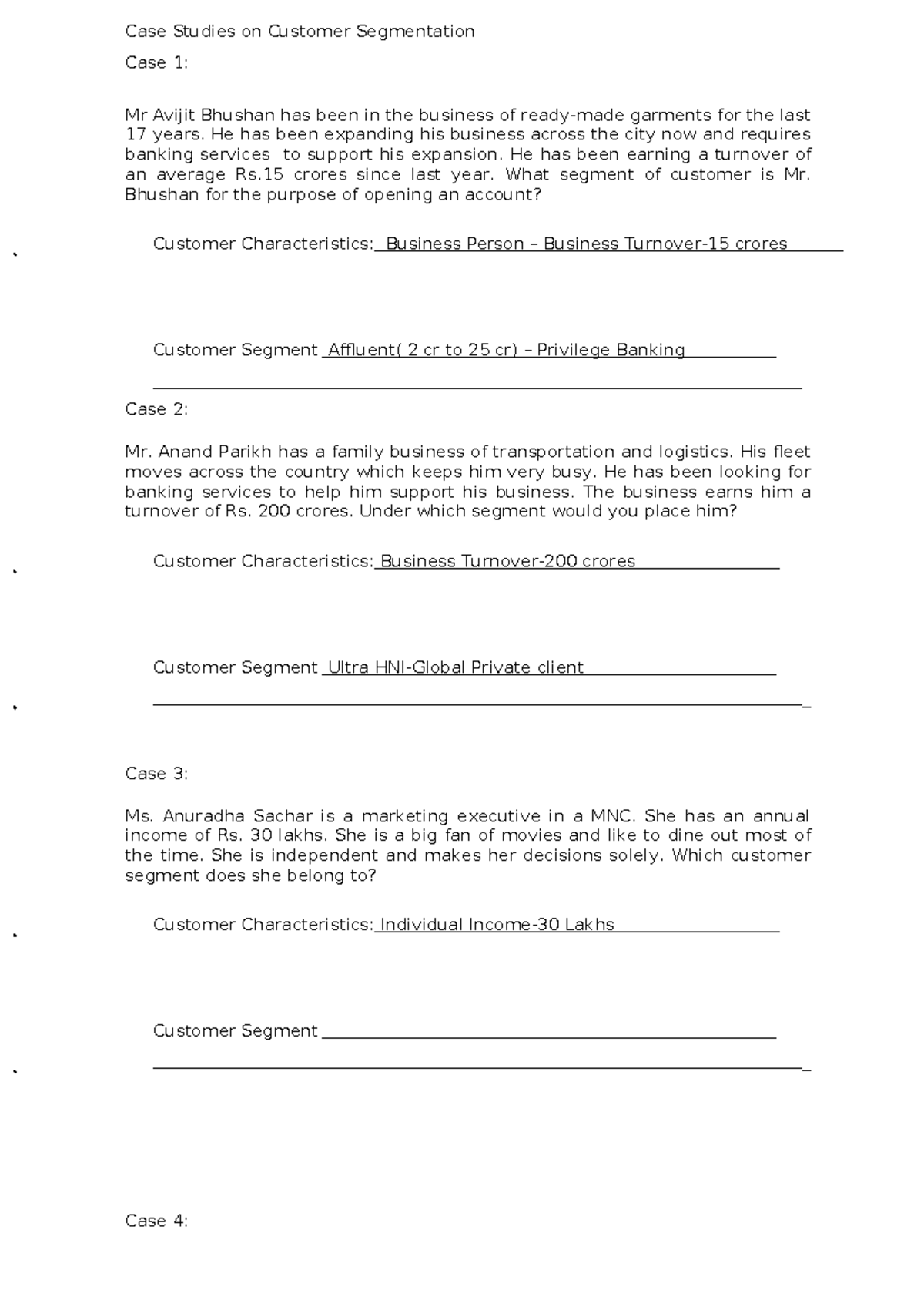 Customer Segmentation Case Studies: Analysis and Insights - Studocu