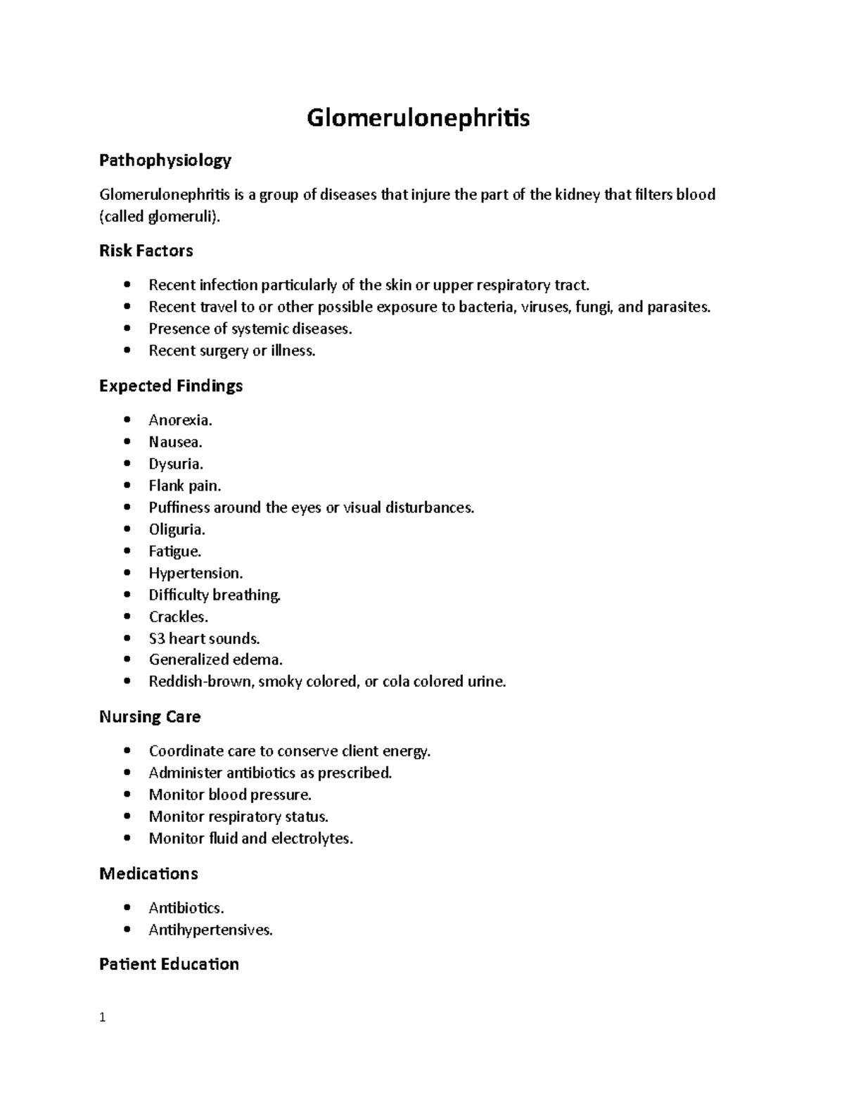 Glomerulonephritis - T. Pittman - Glomerulonephritis Pathophysiology ...