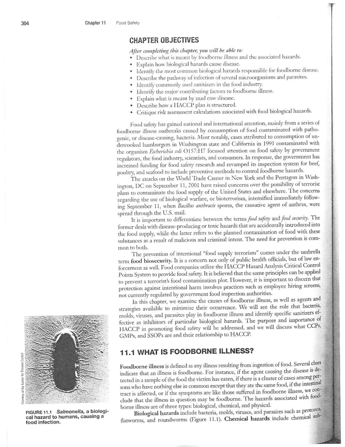 304 Food Safety: Chapter 11 Study Guide on Biological Hazards - Studocu