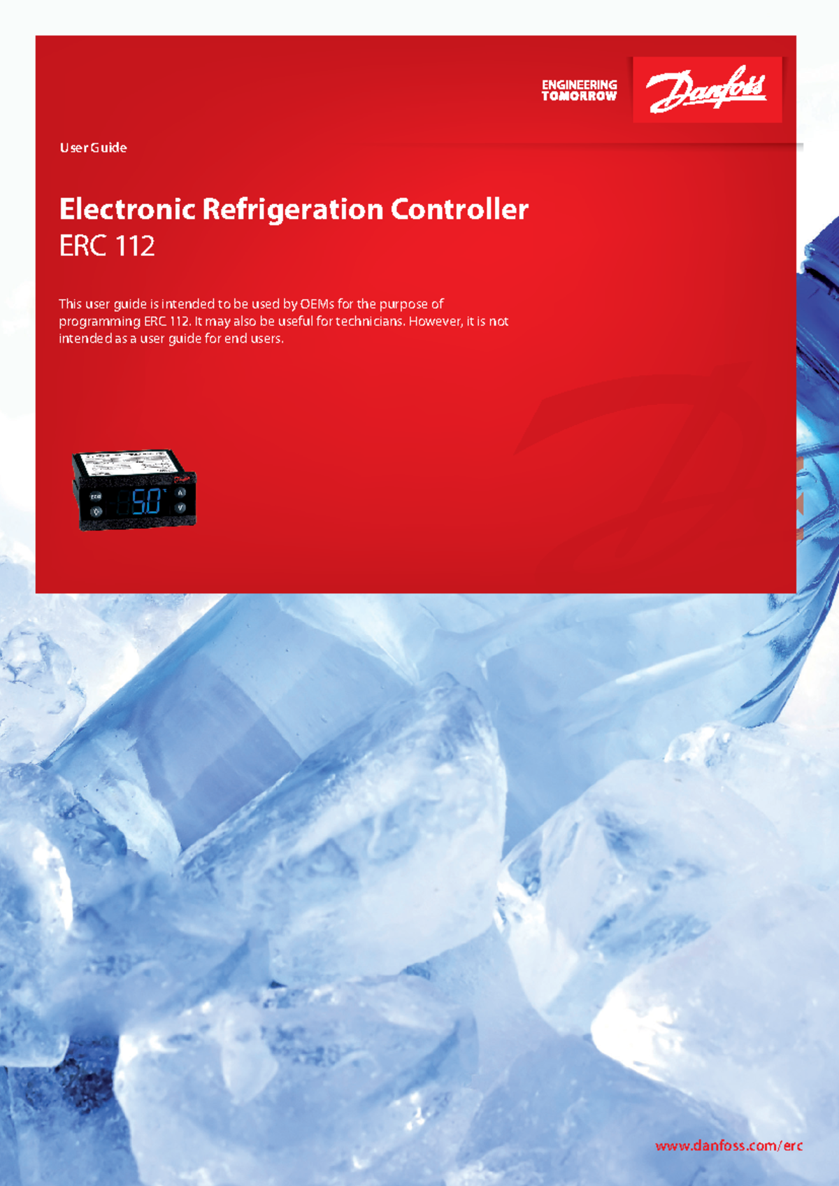 ERC 112 Electronic Refrigeration Controller User Guide - Studocu