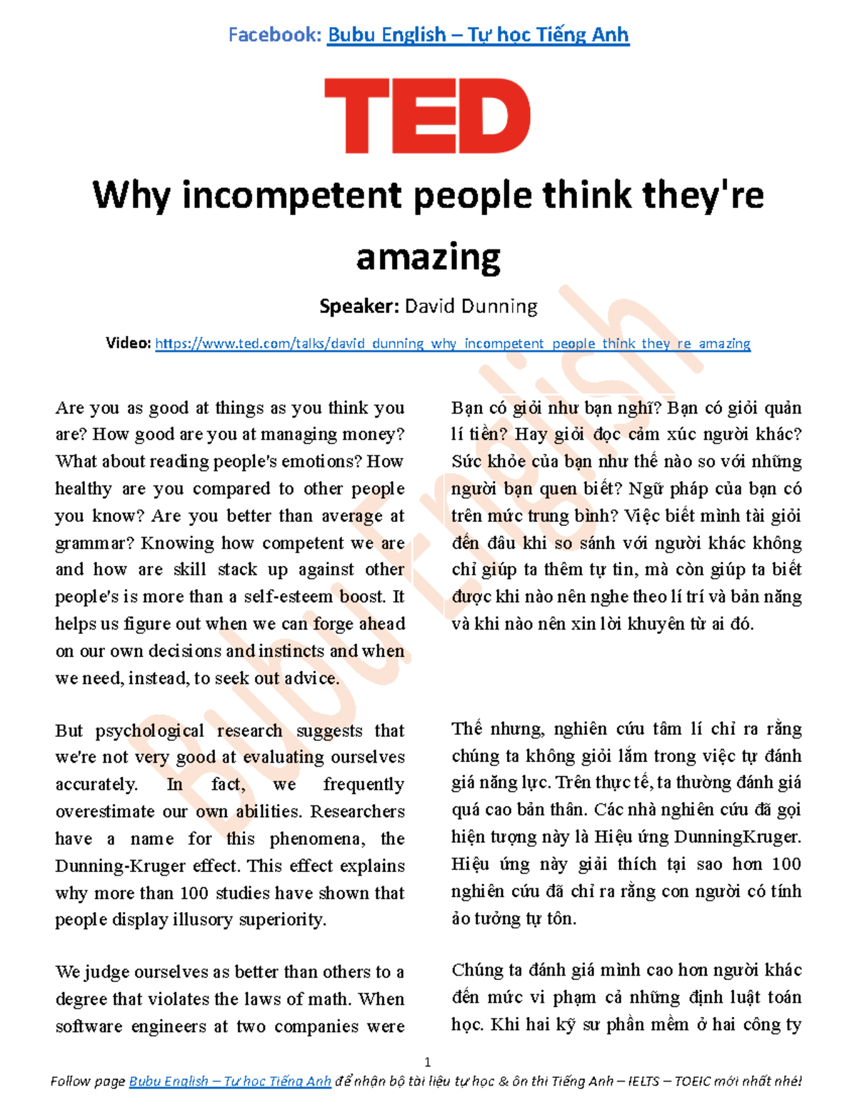 Dunning-Kruger Effect: Why Incompetent People Overrate Themselves - Studocu