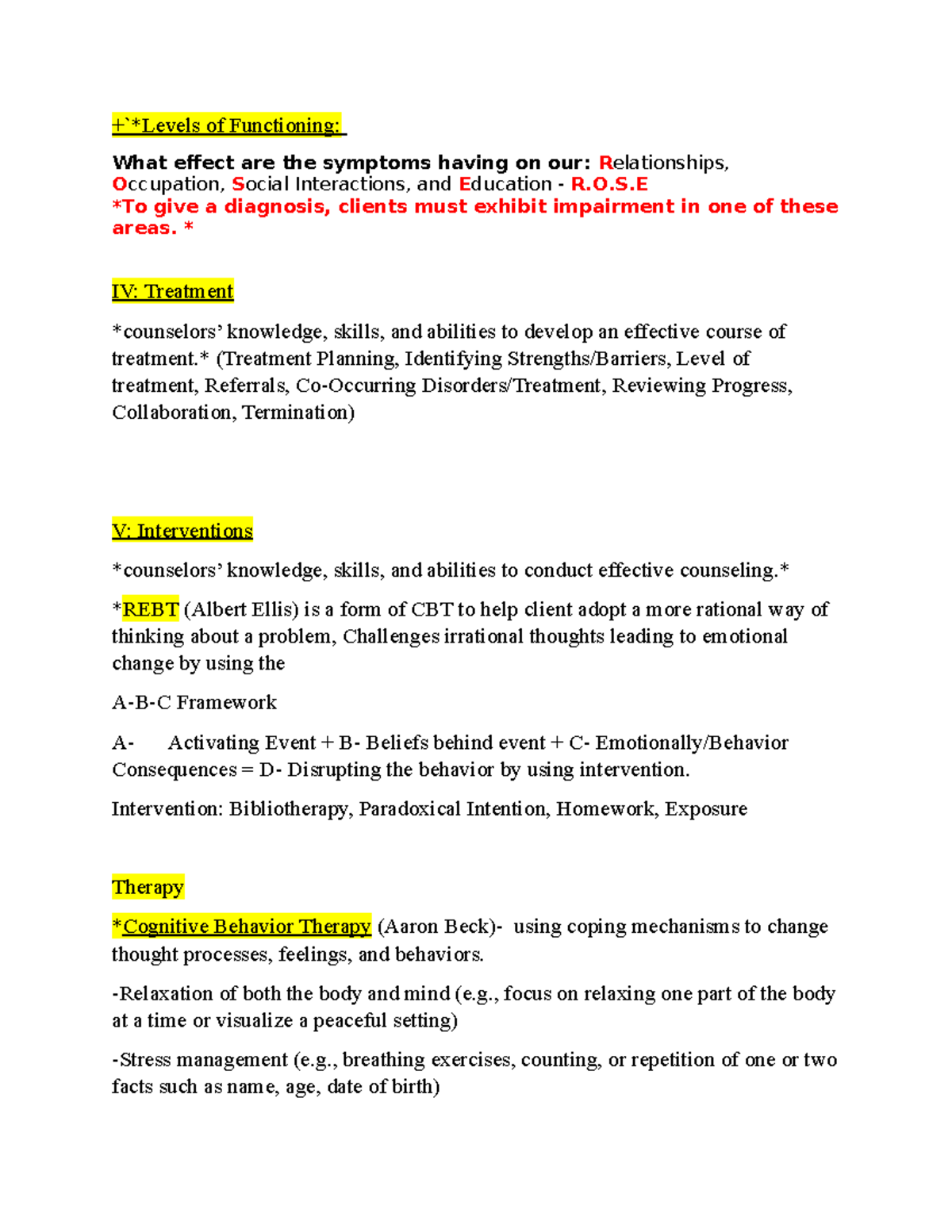 Therapeutic Interventions and Approaches for Mental Health Disorders ...