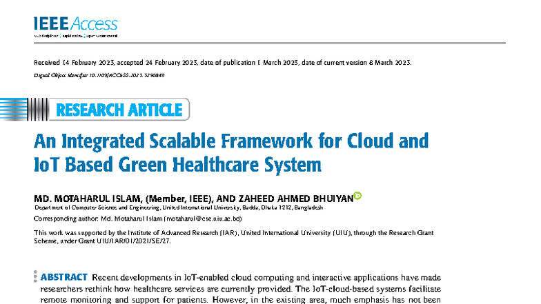 Integrated Scalable Framework for Cloud & IoT in Green Healthcare ...
