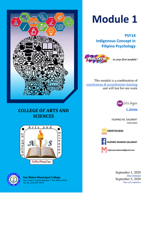 Module 2- PSY14 - Filipino Psychology - San Mateo Municipal College ...