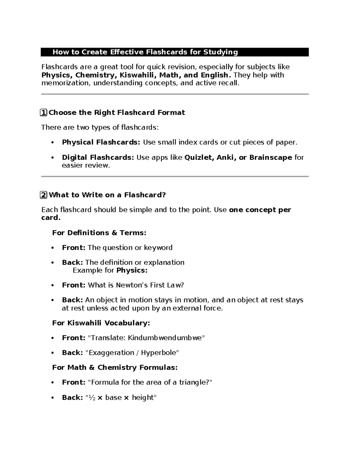 How to Create Effective Flashcards for Studying - 📌 How to Create ...