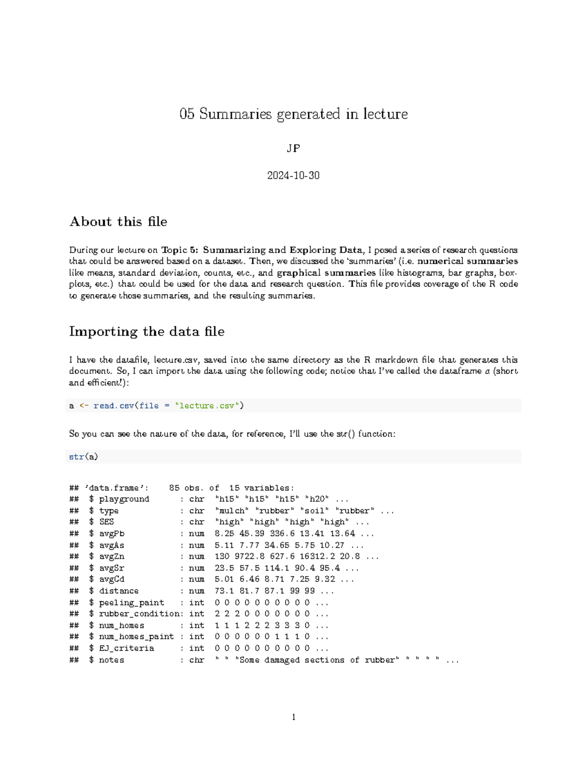 05 Summaries of Data Exploration Techniques from Lecture - Studocu