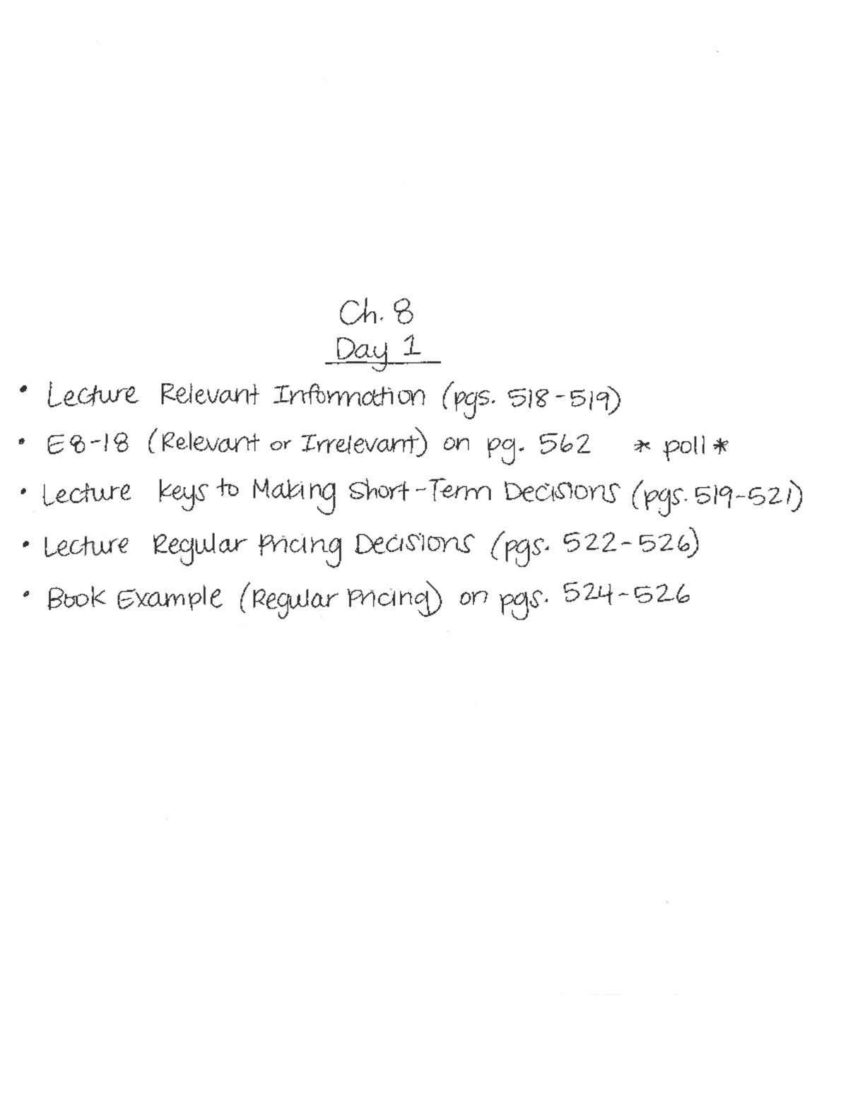 Ch. 8 Instructor Notes: Key Concepts for Decision Making - Studocu