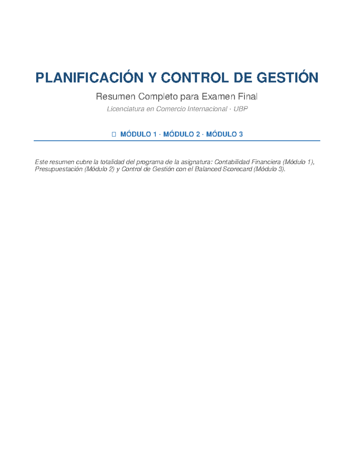 Resumen Completo para Examen Final PCG Lic. en Comercio Internacional ...
