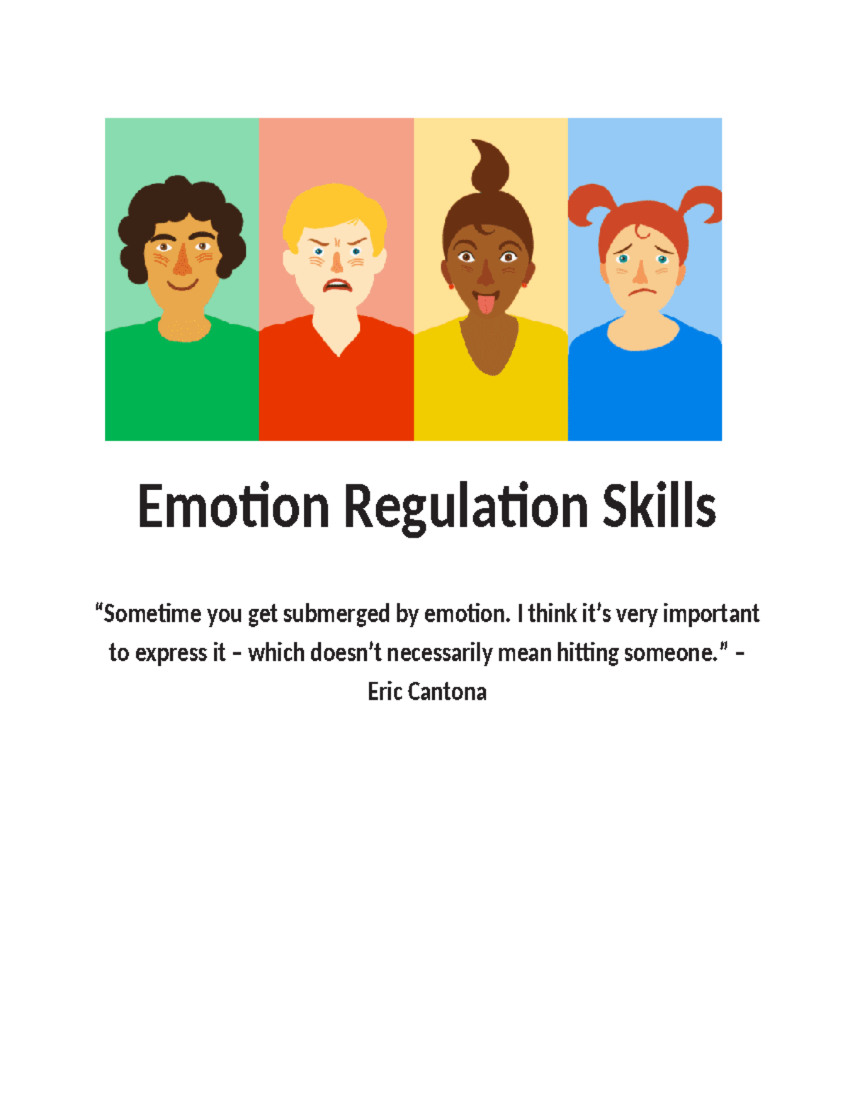 B Emotion Regulation Skills: Strategies for Managing Emotions - Studocu