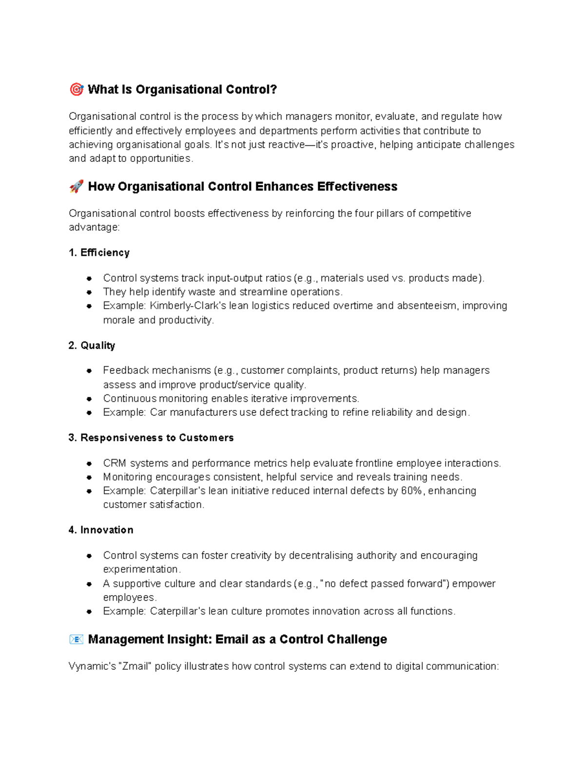 Organisational Control: Enhancing Effectiveness and Change Management ...