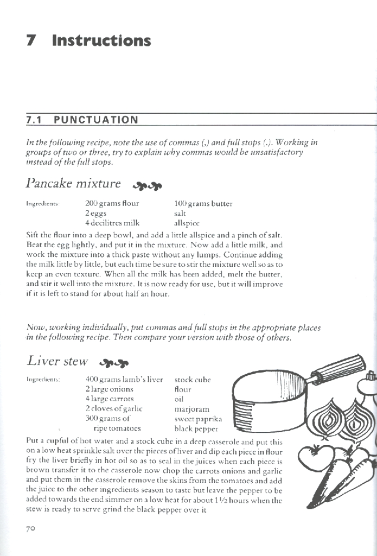 Instructions for Cooking and Safety: Recipes and Guidelines - Studocu