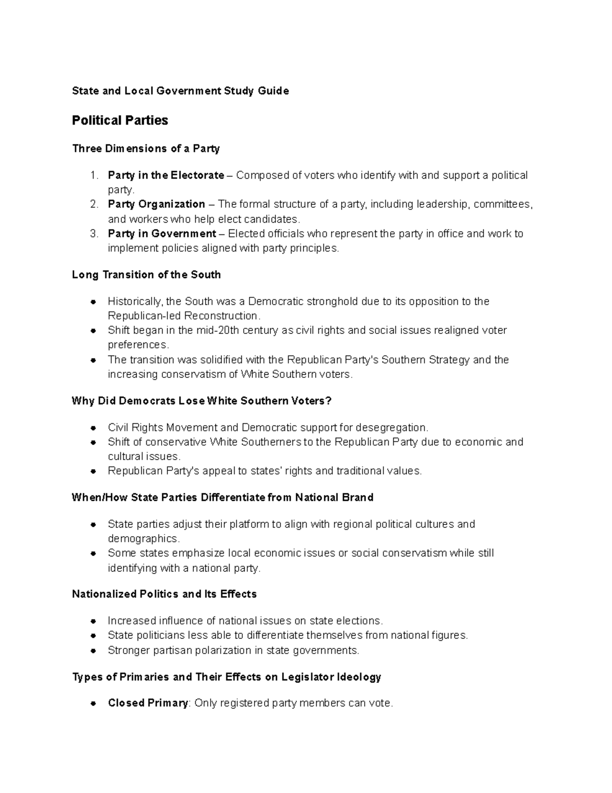 Quiz 2 Study Guide: State & Local Government Insights and Key Concepts ...
