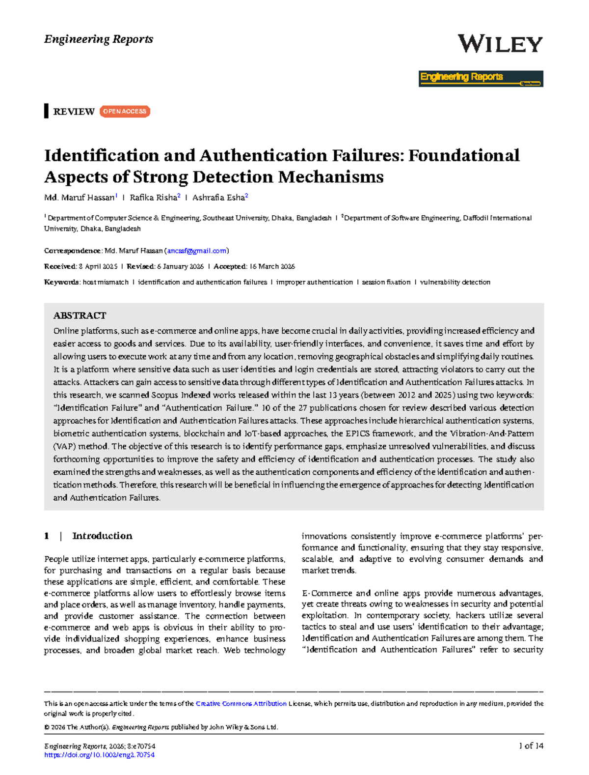 Identification and Authentication Failures: A Comprehensive Review of ...